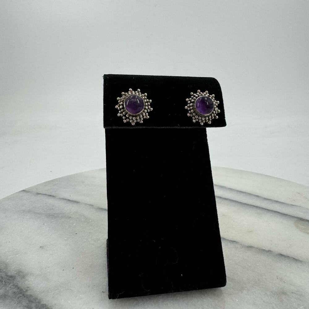 Sterling Silver Amethyst Stud earrings